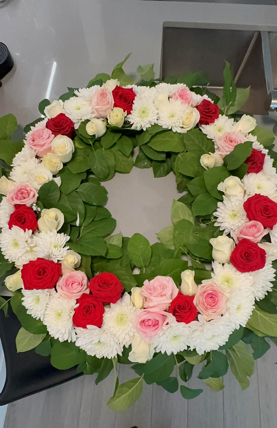 Funeral spray wreath