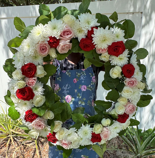 Funeral spray wreath
